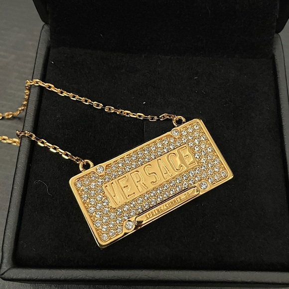 Versace License Plate Necklace 